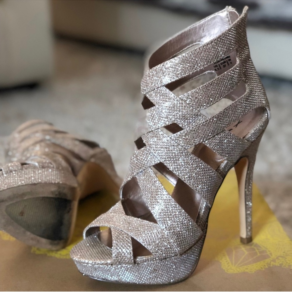 Gold booties
